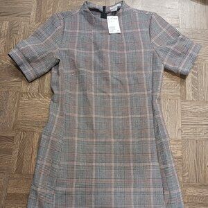 New H&M dress sz 10us 42 eur check pattern